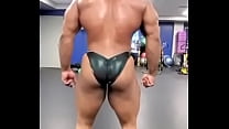 Fat ass in posing trunks